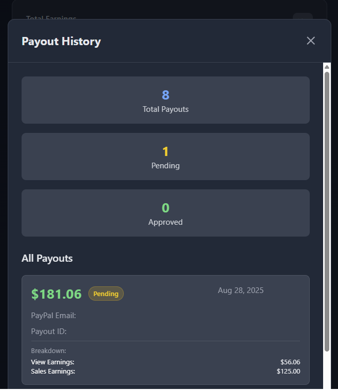 Payout History