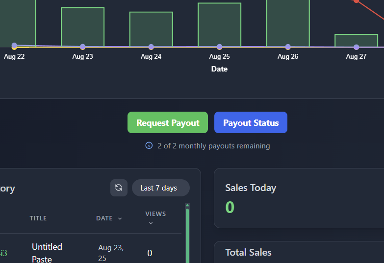 Payout Status button