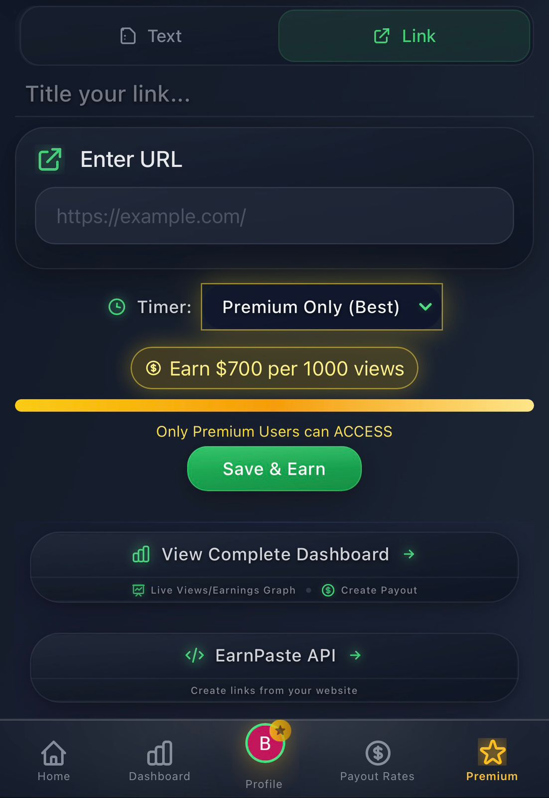 Premium Only tier - Earn $700 per 1000 views